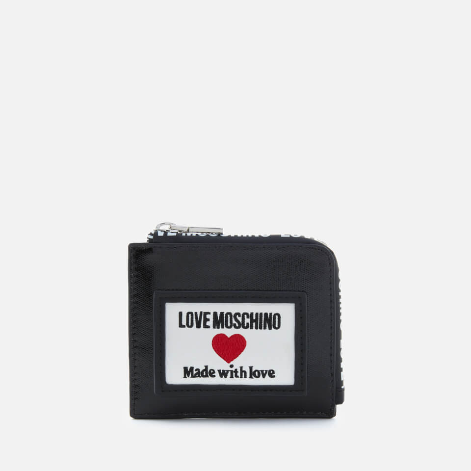 Love Moschino Women's Heart Logo Card Holder - Black