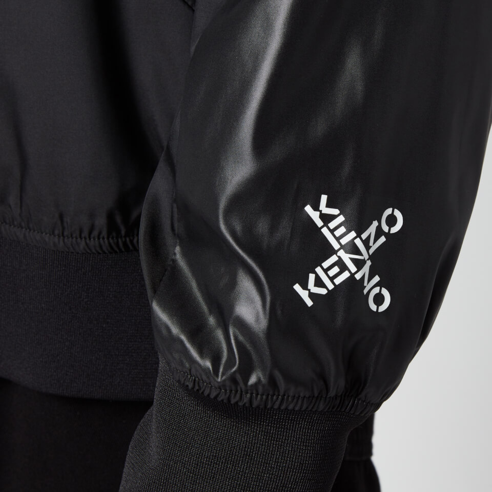 KENZO Men's Sport Zip Through Hooded Windbreaker - Black