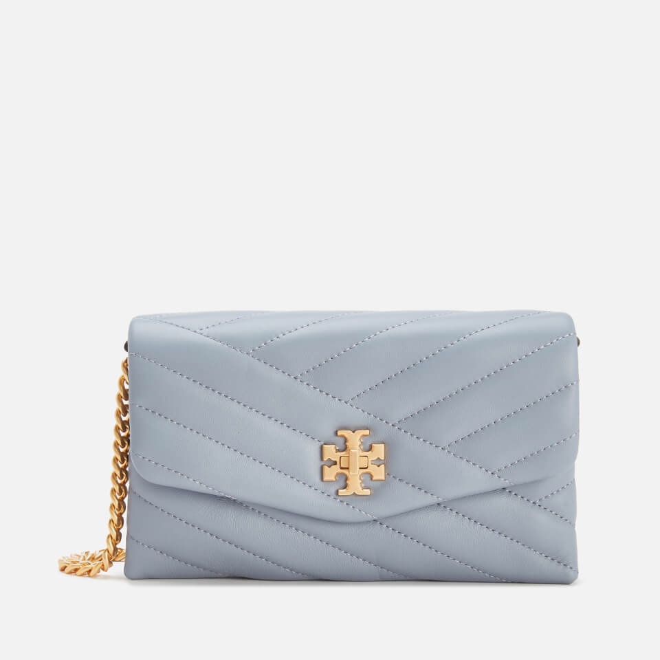 Shop Tory Burch Kira Chevron Quilted Leather Wallet-On-Chain