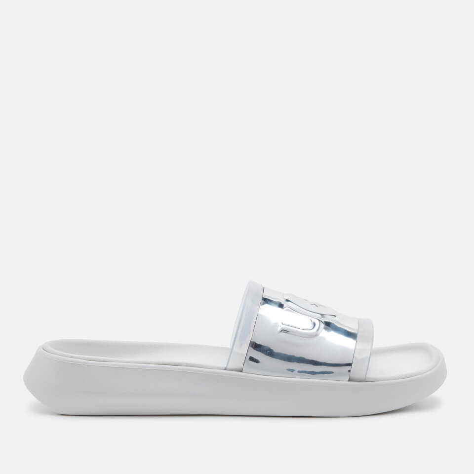 White ugg slides discount