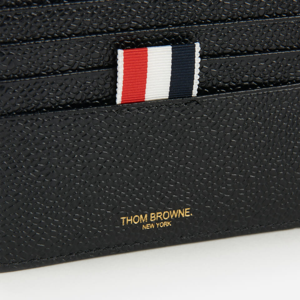 Thom Browne Men's Billfold Wallet In Pebble Grain - Black