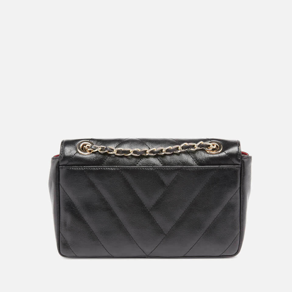 DKNY Women's Quilted Chain Shoulder Bag - Black/Gold