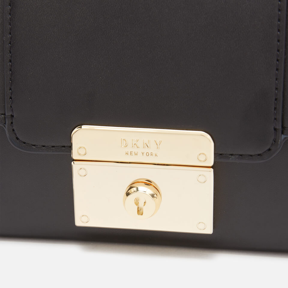 DKNY Women's Mini Box Bag - Black/Gold