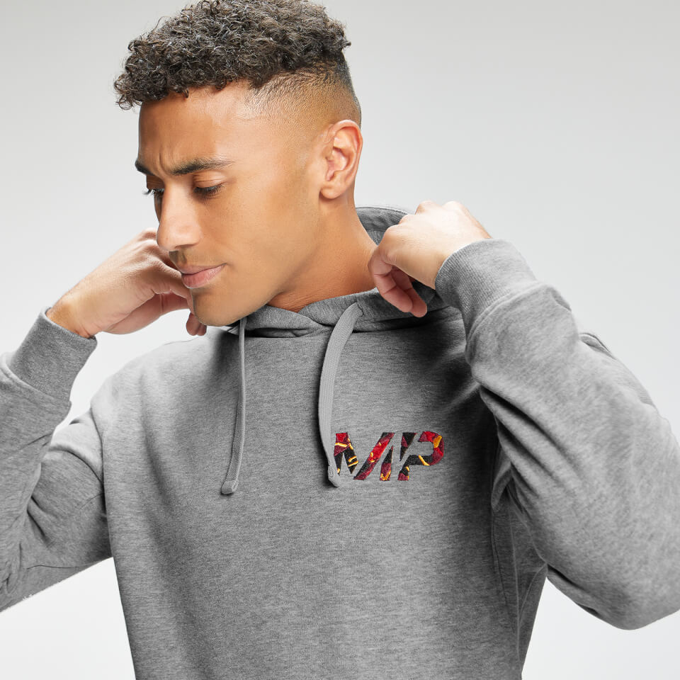 MP Men's Adapt Embroidered Hoodie - Storm Grey Marl