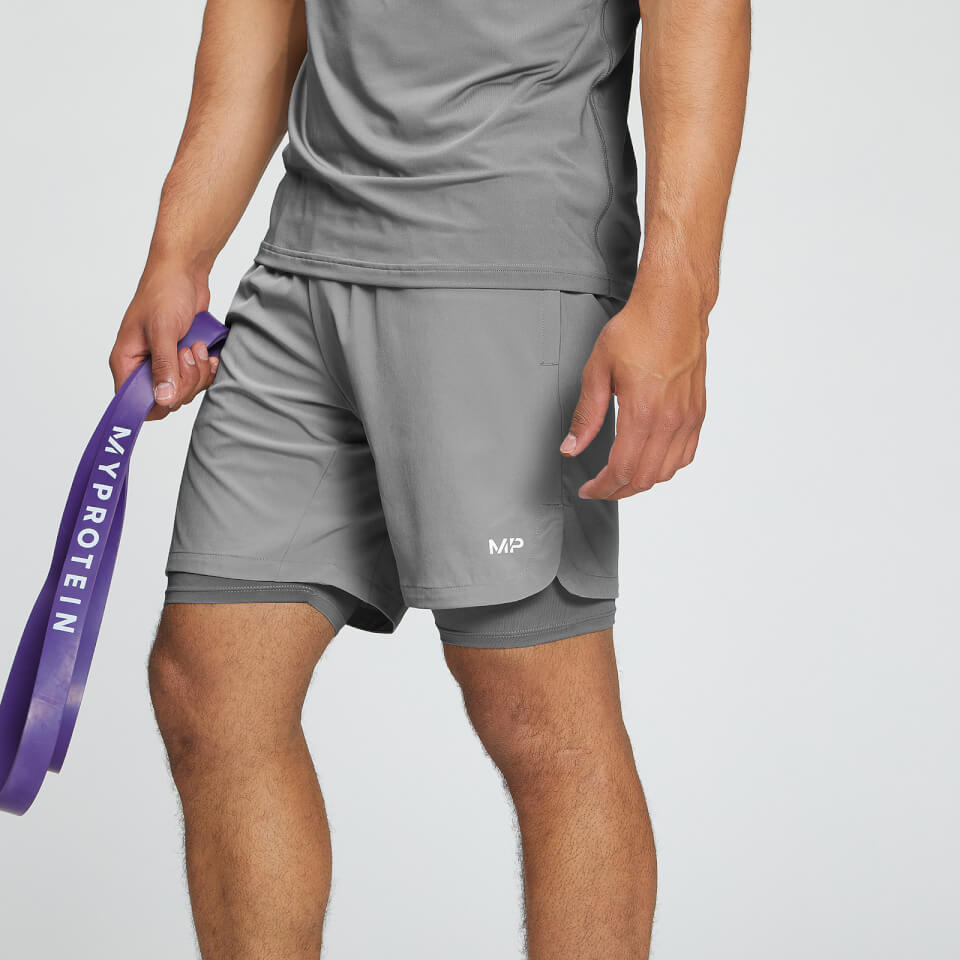 MP Men's 2 in 1 Training Shorts - Storm