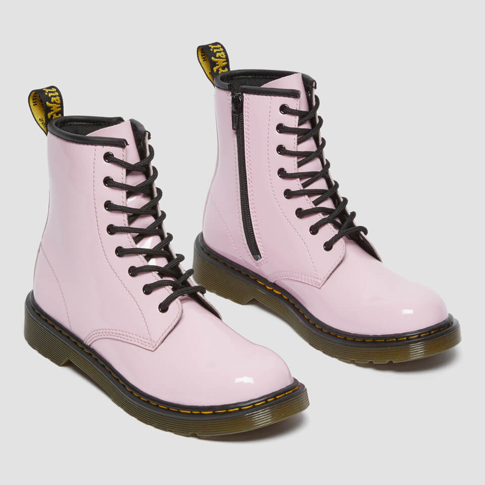 Dr. Martens Kids' 1460 Patent Lamper Lace Up Boots - Pale Pink