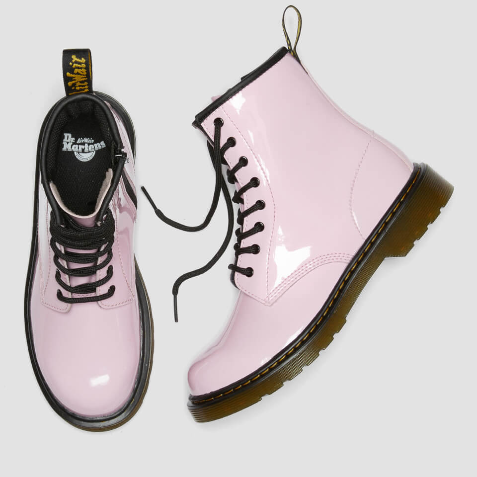 Dr. Martens Kids' 1460 Patent Lamper Lace Up Boots - Pale Pink