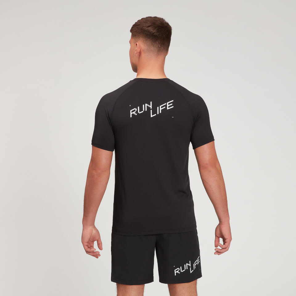 MP Men's Graphic Running Short Sleeve T-Shirt - Black