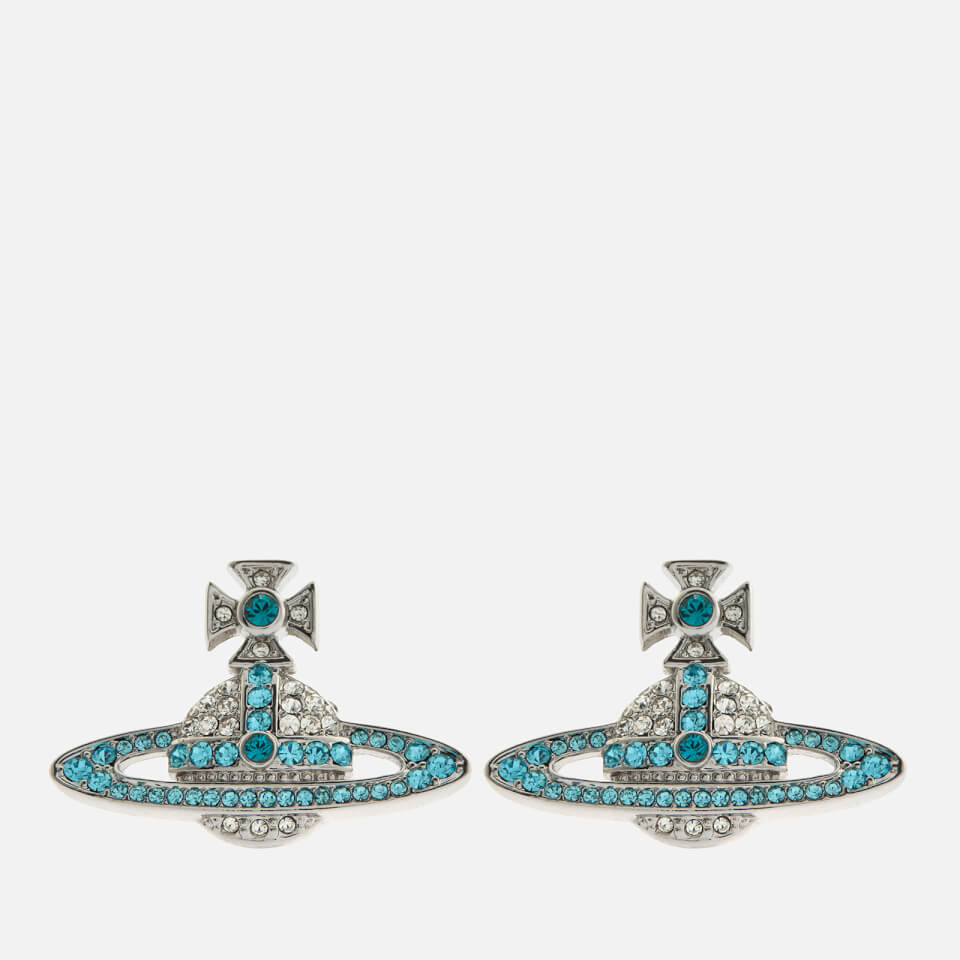 Vivienne Westwood Women's Kika Earrings - Silver-Tone Crystal Aqua