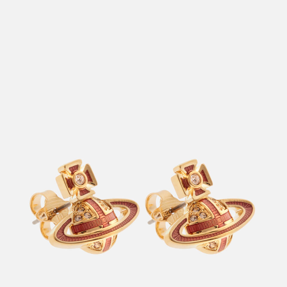 Vivienne Westwood Women's Suffolk Bas Relief Earrings - Gold Light Gold Quartz Rose
