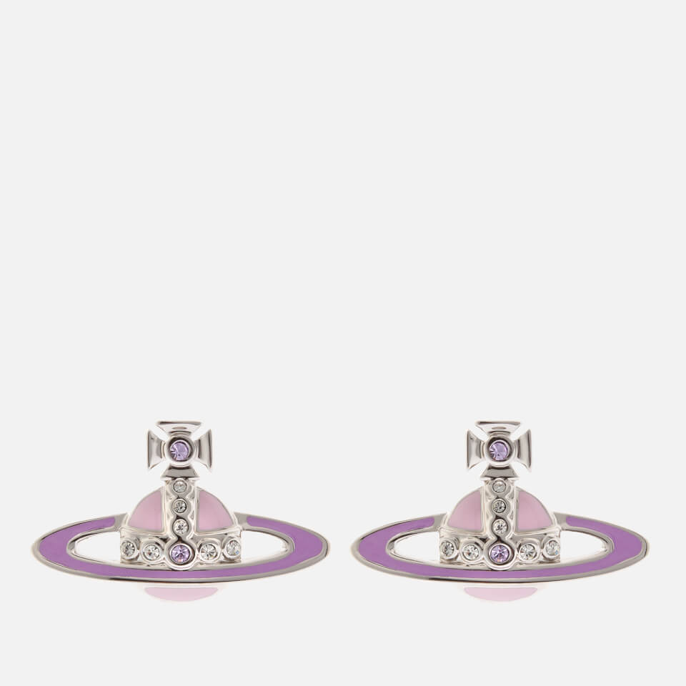 Vivienne Westwood Women's Small Neo Bas Relief Earrings - Rhodium Lavender