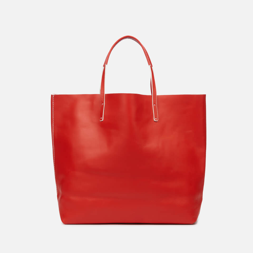 Vivienne Westwood Women's U Get Out What u Put in! Leather Shopper Bag - Red