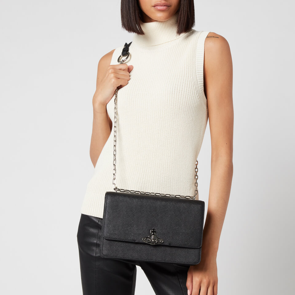 Vivienne Westwood Women's Debbie Large Bag with Flap - Black