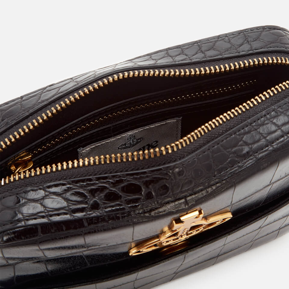 Vivienne Westwood Women's Johanna Croc Cross Body Bag - Black