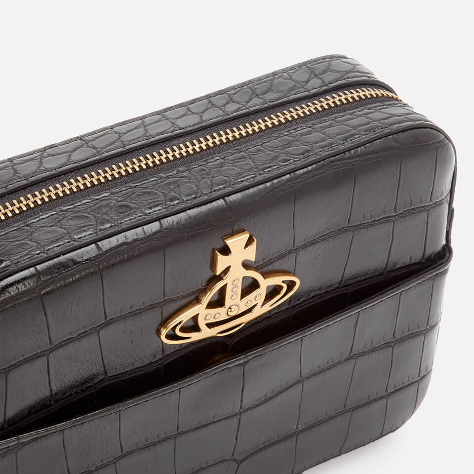 Vivienne Westwood Women's Johanna Croc Cross Body Bag - Black Vivienne Westwood Women's Johanna Croc Cross Body Bag - Black