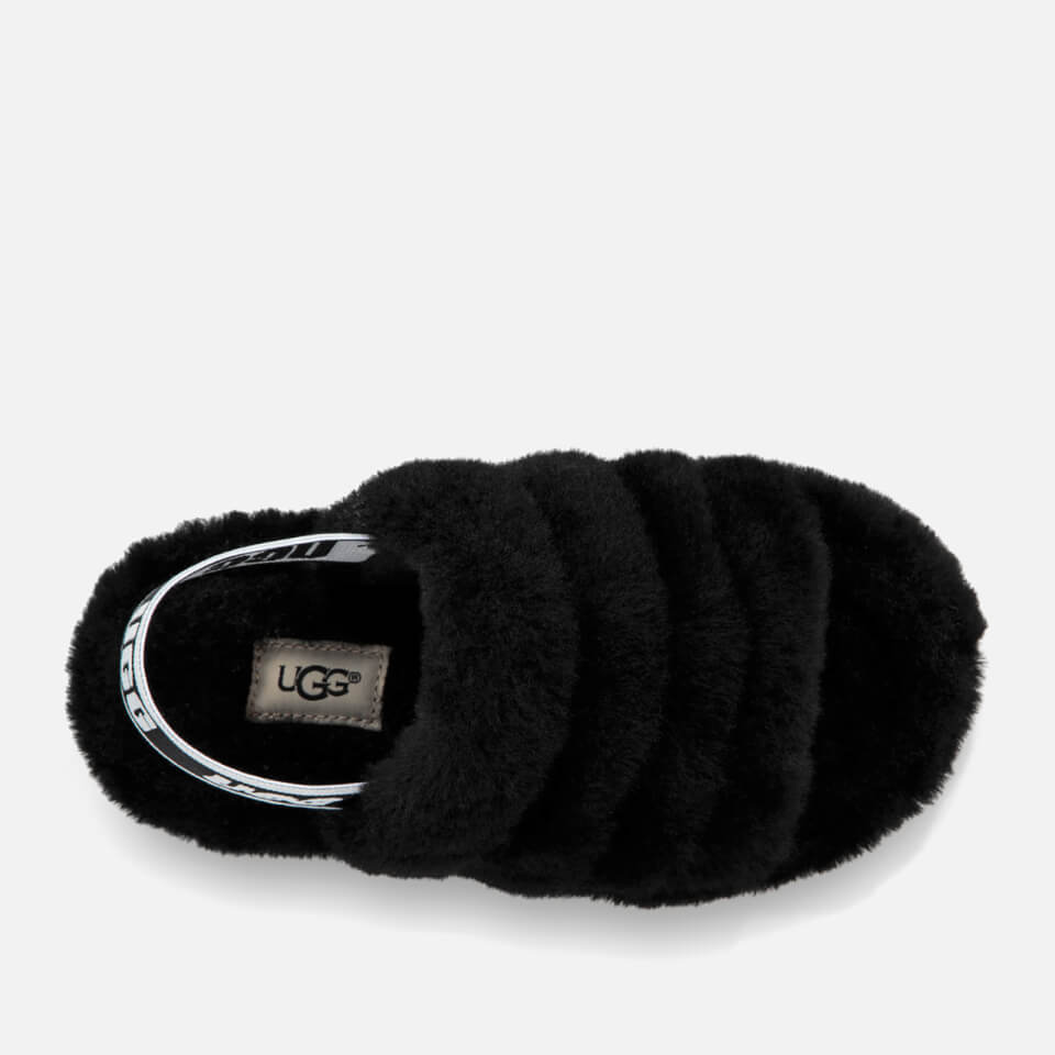 UGG Kids' Fluff Yeah Slide Slippers - Black - UK 12 Kids 1