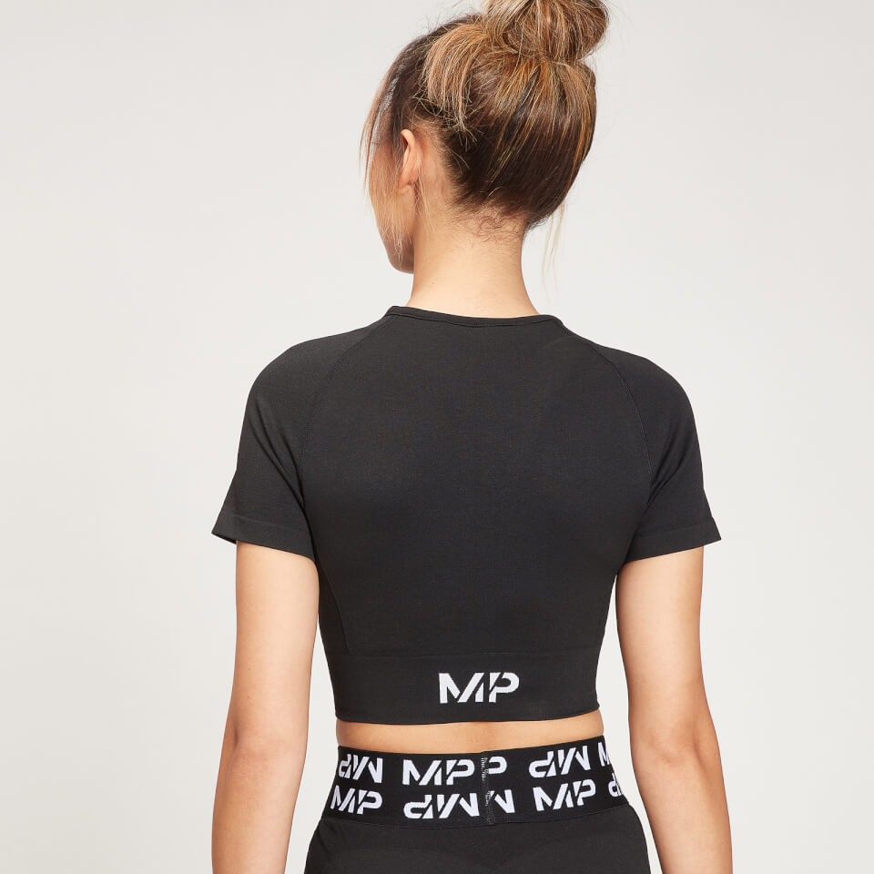 MP Women's Curve Crop Short Sleeve T-Shirt - Black