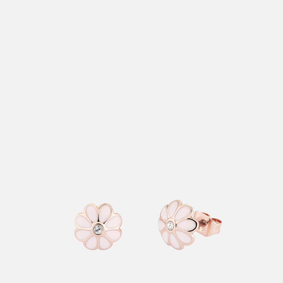 Ted Baker Women s Daraeh Daisy Stud Earrings Rose Gold Baby Pink