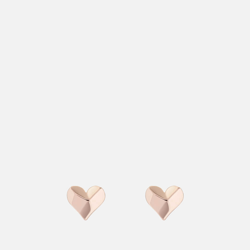 Ted Baker Women's Felisi: Faceted Heart Stud Earrings - Rose Gold