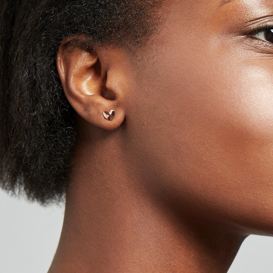 Ted Baker Women's Felisi: Faceted Heart Stud Earrings - Rose Gold