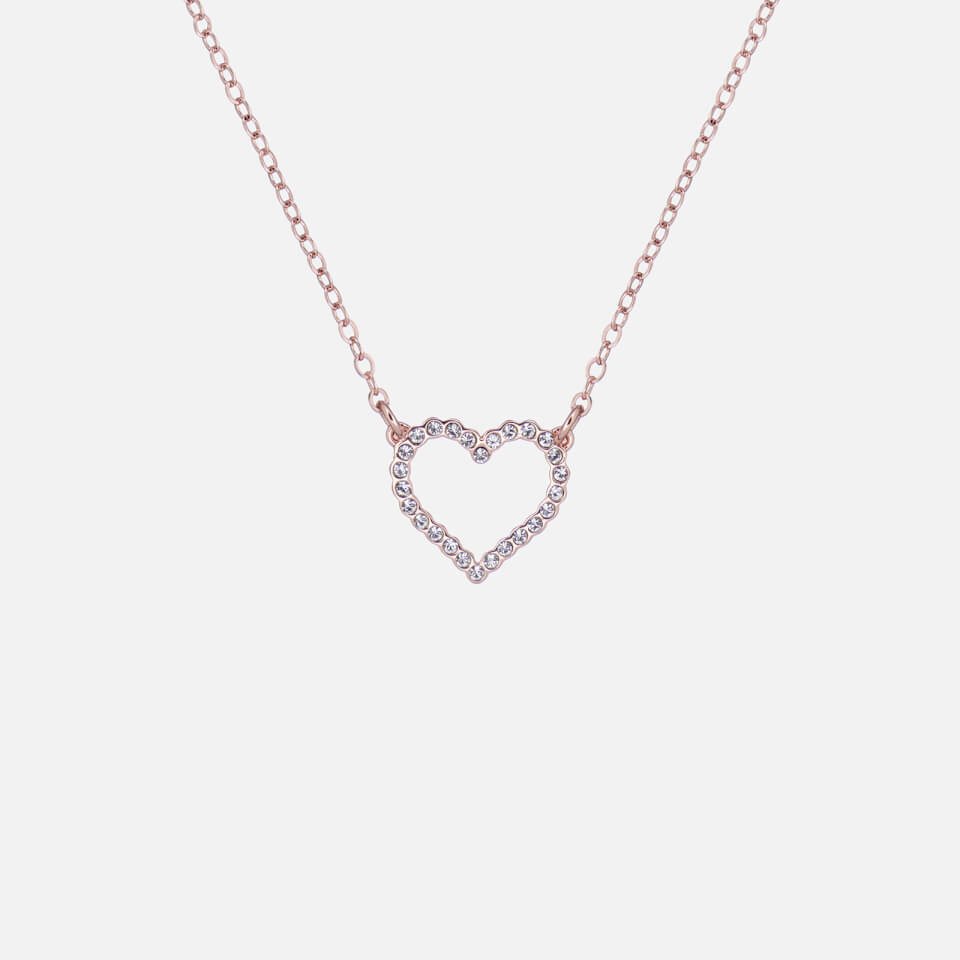 Ted Baker Women's Lendra: Crystal Heart Pendant - Rose Gold Tone, Clear Crystal
