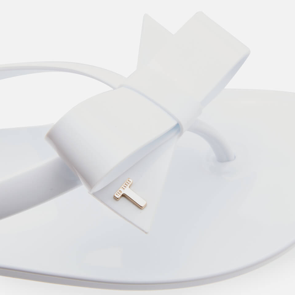 Ted baker white flip flops 2025