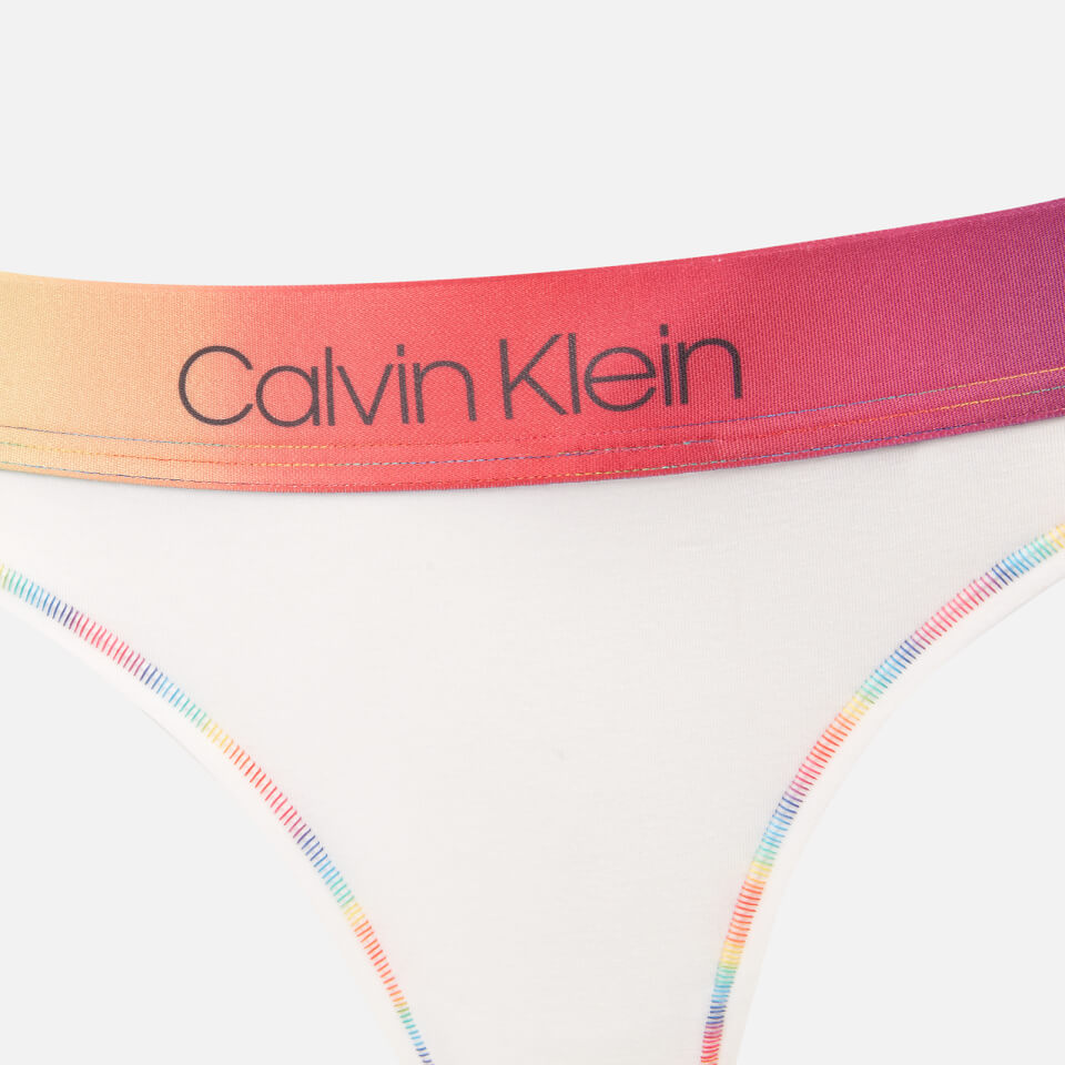 Calvin Klein Women's Pride Thong - White