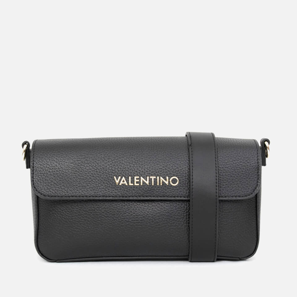 Valentino Bags Alexia shoulder bag with gold lettering in black