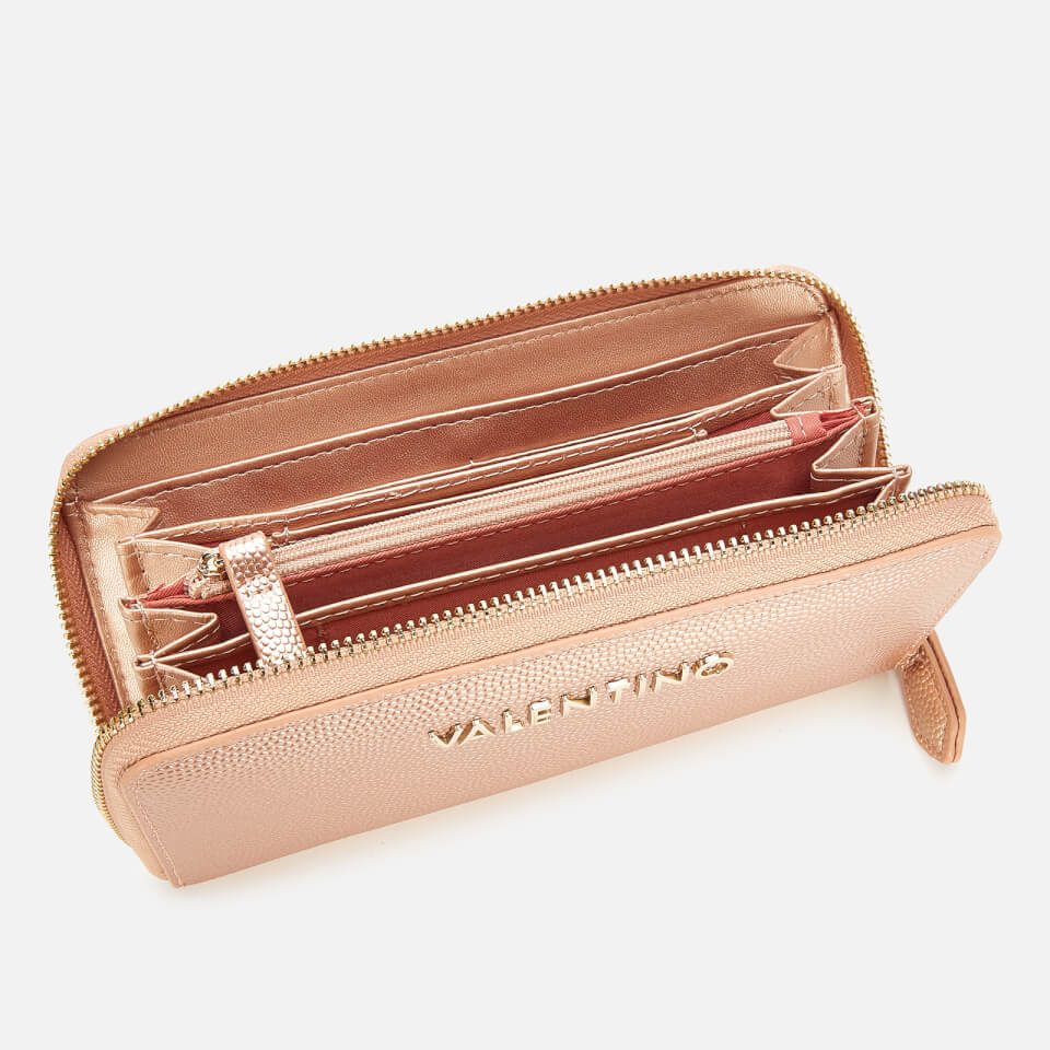 Valentino Women's Divina Large Zip Around - Rose Gold