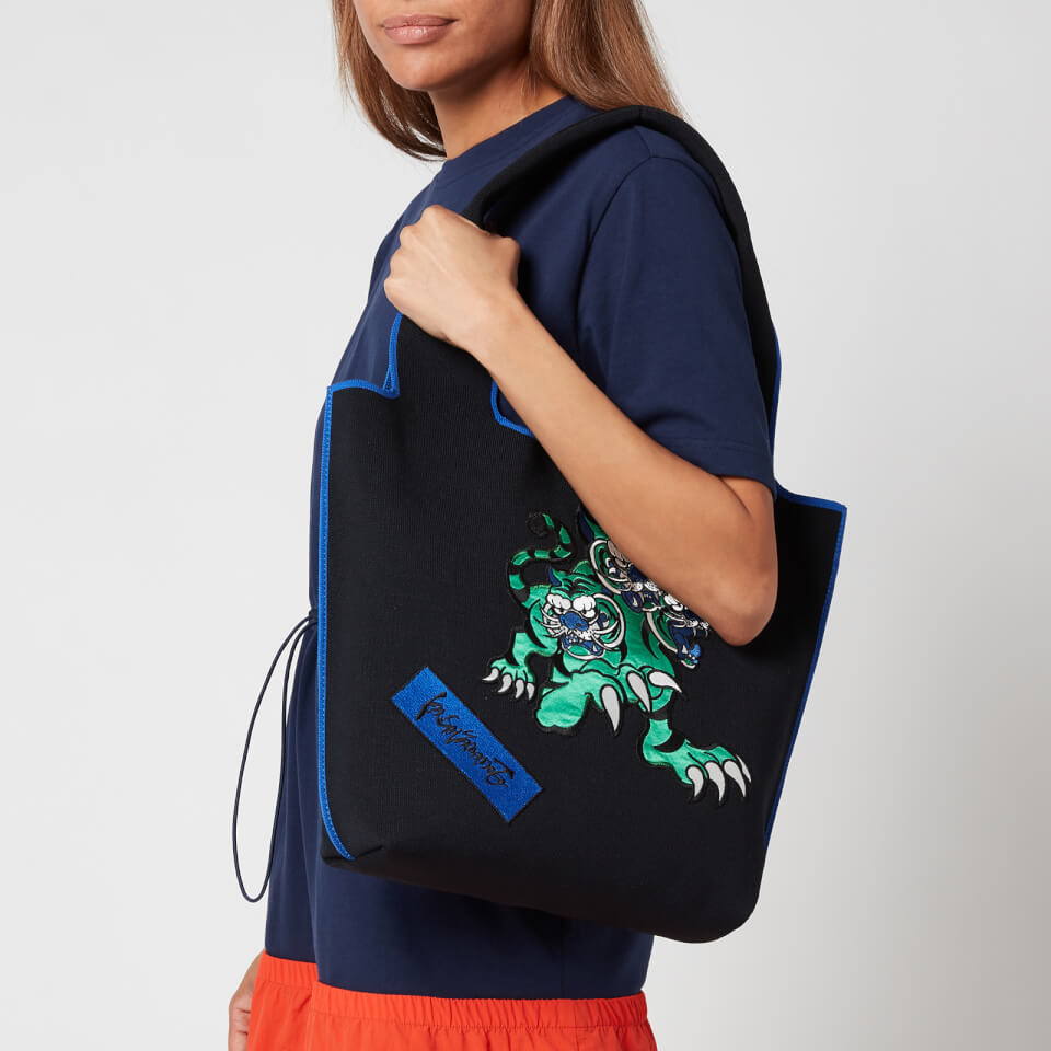 KENZO Women's Kansai Small Tote Bag Artist Collab - Navy Blue