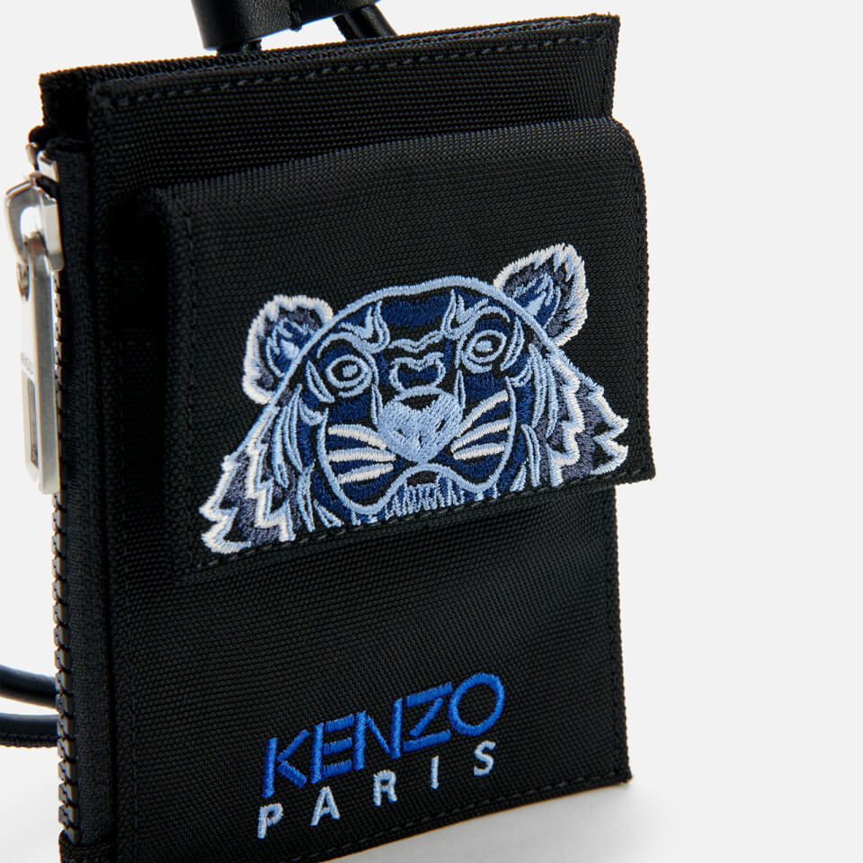 KENZO Kampus Canvas Card Holder On Strap - Black