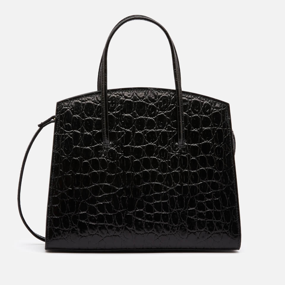 Little Liffner Women's Minimal Croc Mini Tote Bag - Black