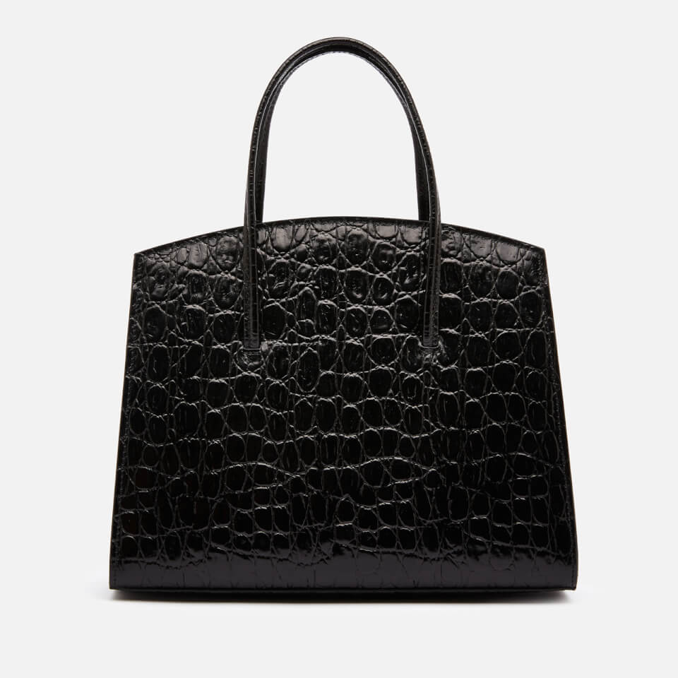 Little Liffner Women's Minimal Croc Mini Tote Bag - Black