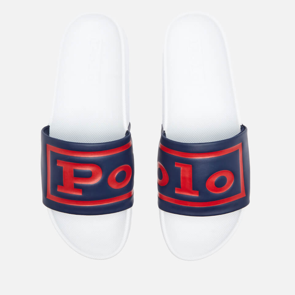 Polo Ralph Lauren Men s Cayson Slide Sandals Newport Navy Red White Allsole