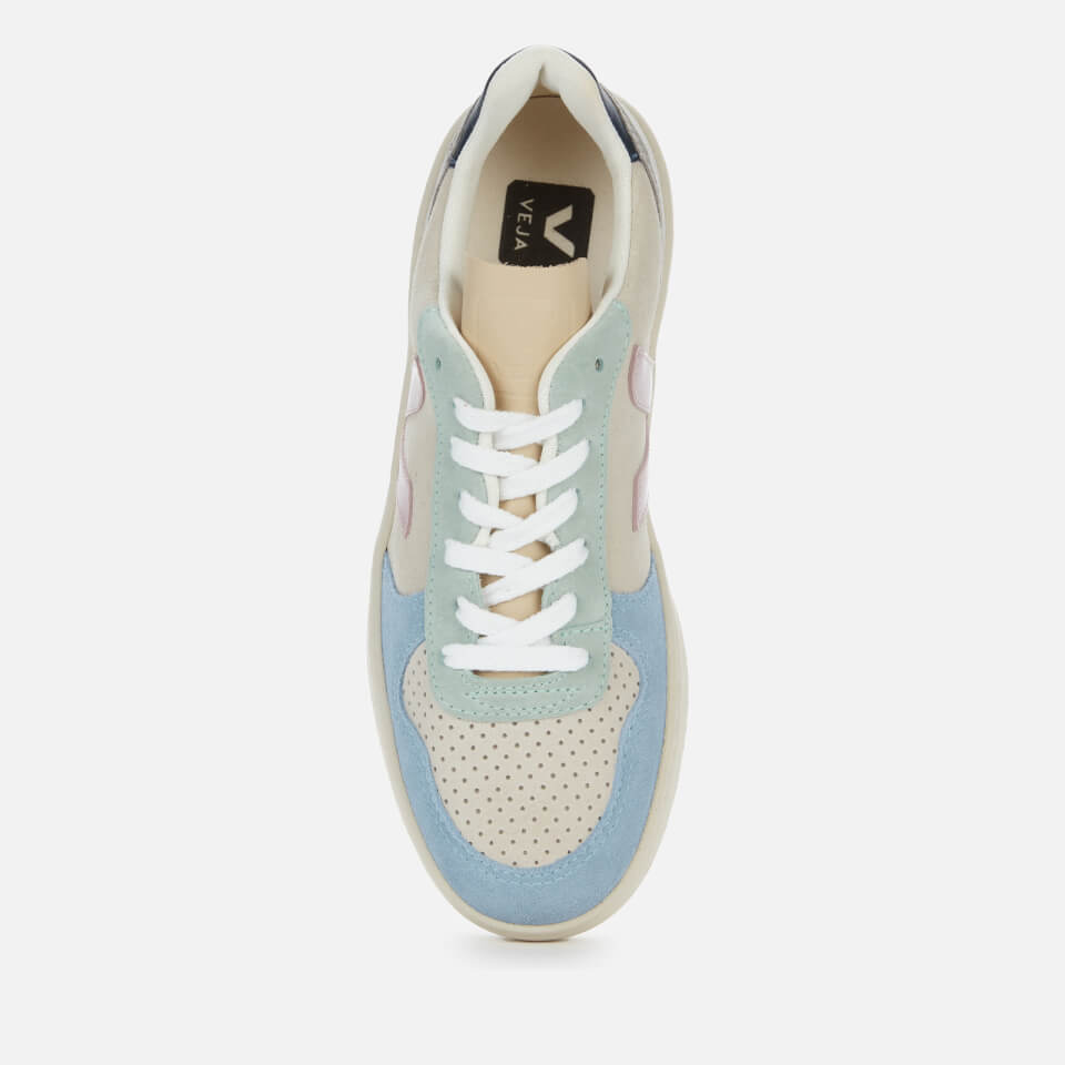 Veja Women's V10 Suede Trainers - Multico/Natural/Babe