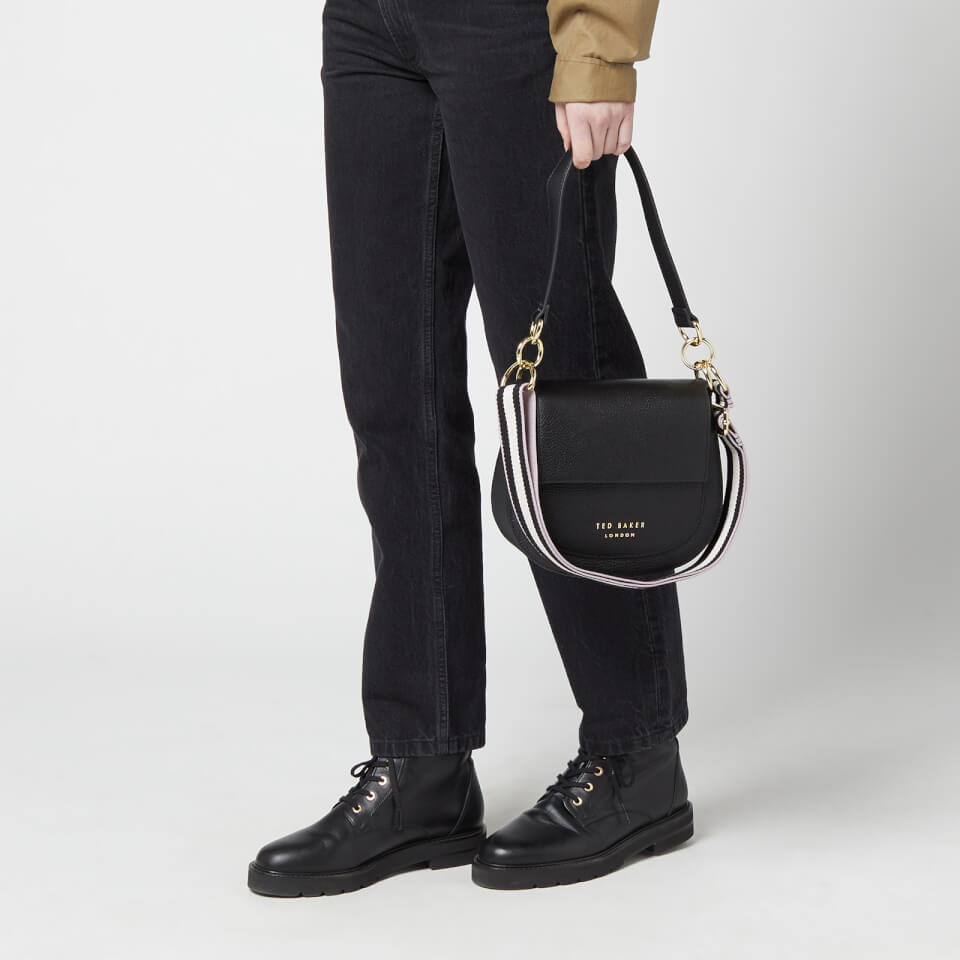 Ted Baker Women's Amali Branded Webbing Strap Xbody Bag - Jet-Black