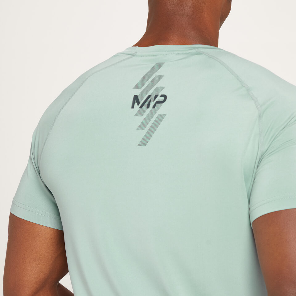 MP Men's Linear Mark Graphic Training Short Sleeve T-Shirt - Ice Blue