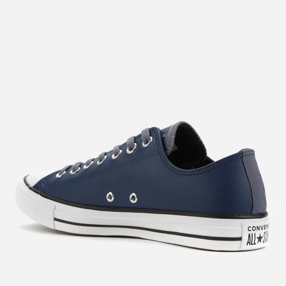 Converse Men's Chuck Taylor All Star Synthetic Leather Ox Trainers -  Midnight Navy/Light Carbon | FREE UK Delivery | Allsole