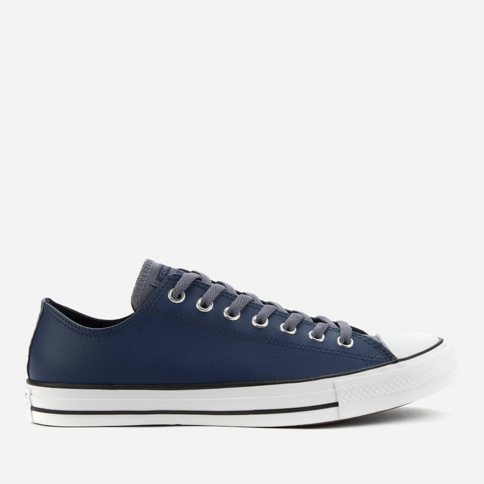 Mens navy leather converse outlet