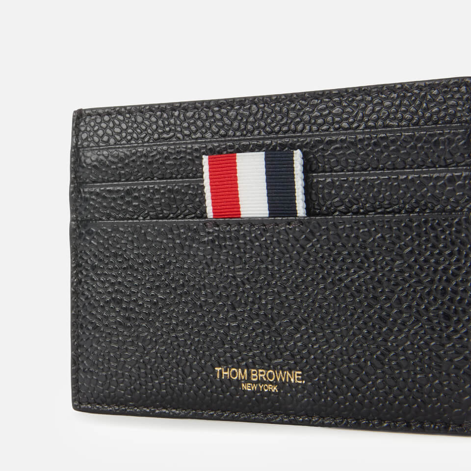 Thom Browne Unisex Card Holder with Note Compartment - Black