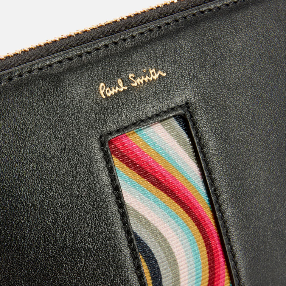 Paul Smith Women's Medium Swirl Trim Zip Around Wallet - Black