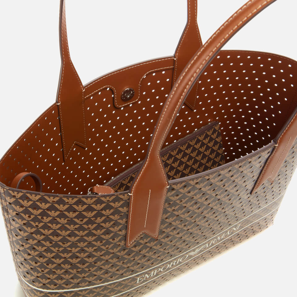 Emporio Armani Women's Frida Printed Shopping Bag - Brown
