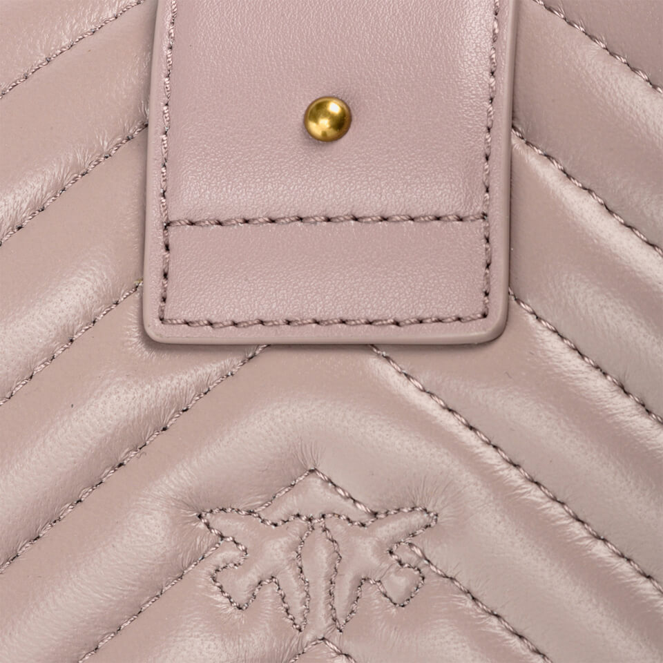 Pinko Women's Love Mini Icon Jewel Quilt Shoulder Bag - Taupe