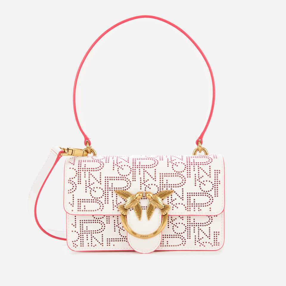 Pinko Women's Love Mini Icon Pinpoint Shoulder Bag - White