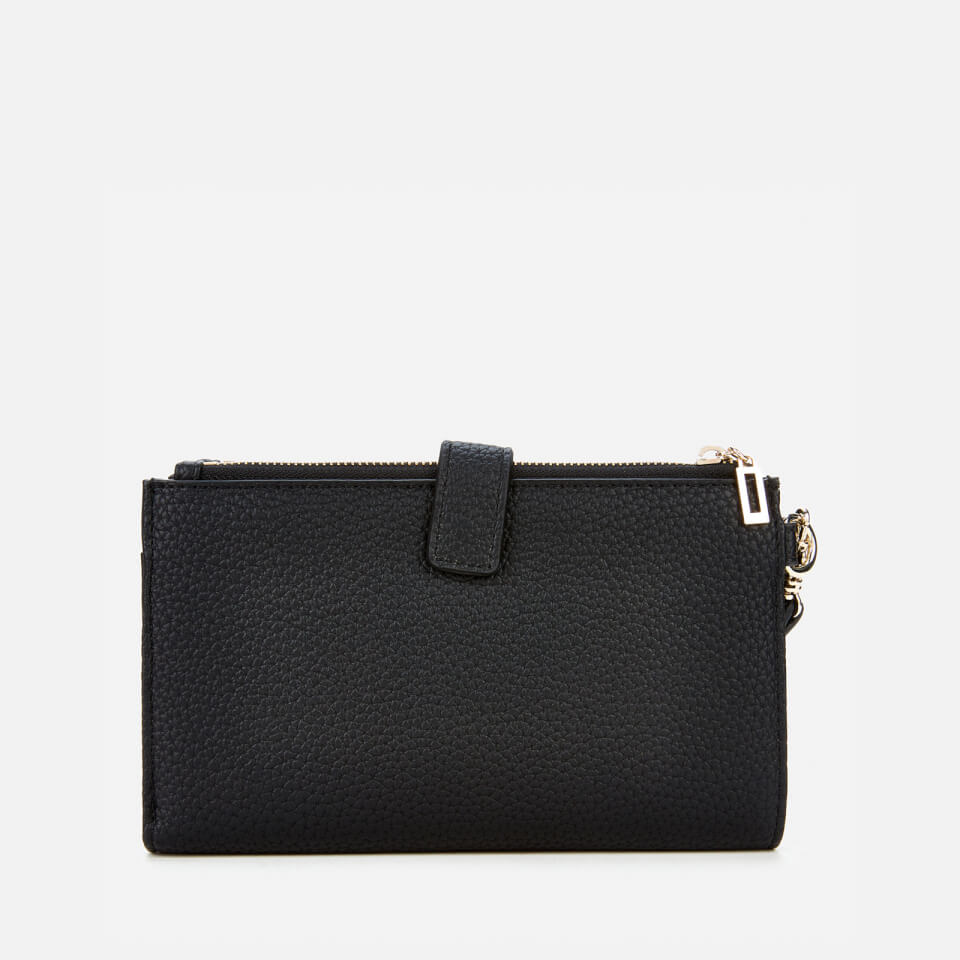 Guess Women s Uptown Chic Double Zip Organizer Wallet Black
