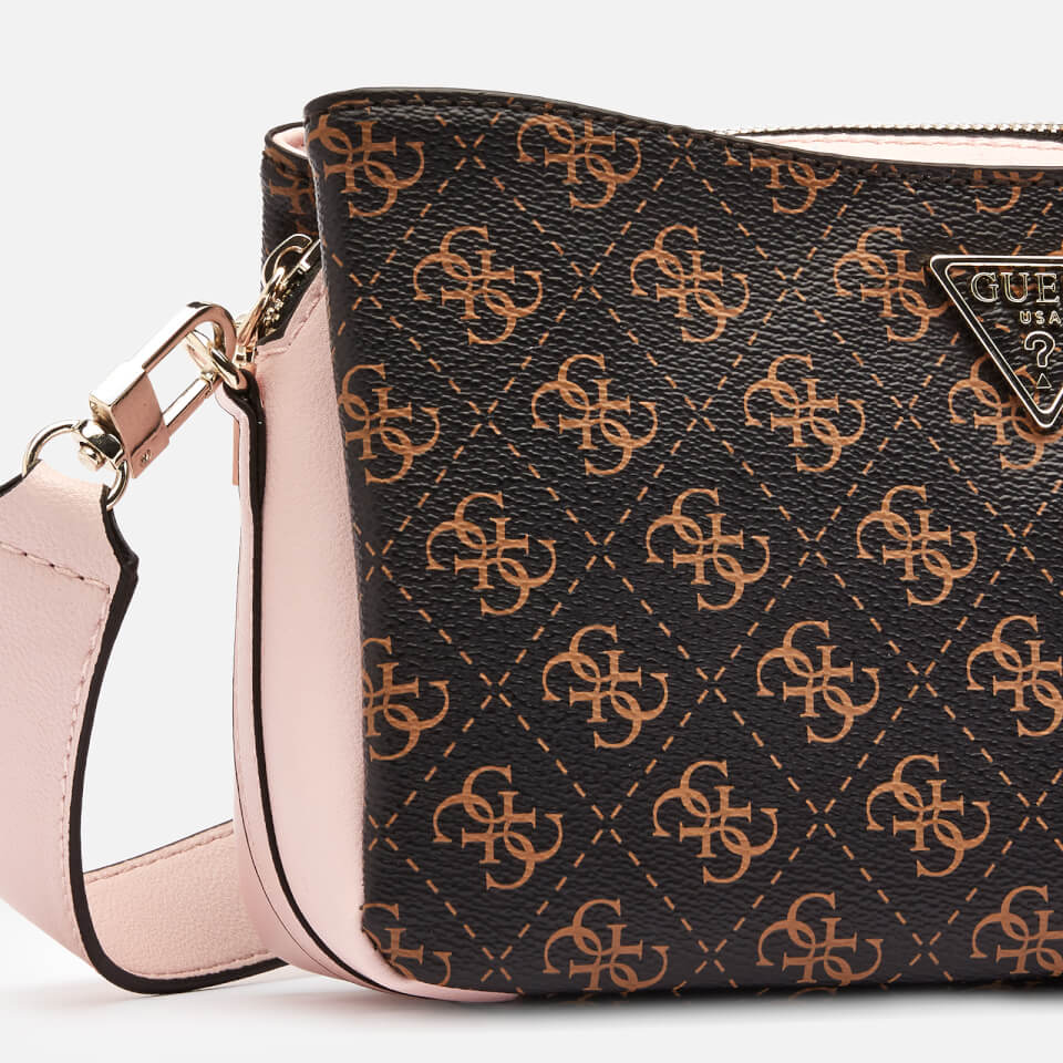 Guess Women's Ambrose Cross Body Top Zip Bag - Brown Blush