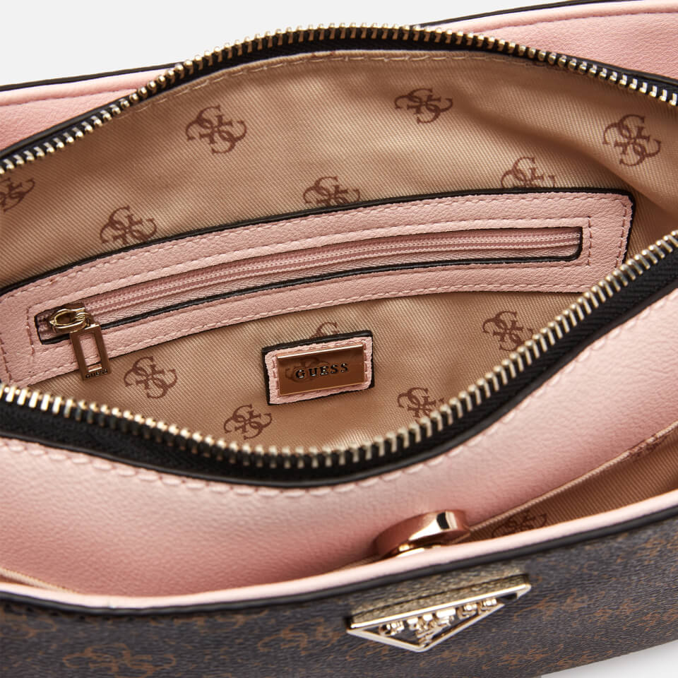 Guess Women's Ambrose Cross Body Top Zip Bag - Brown Blush