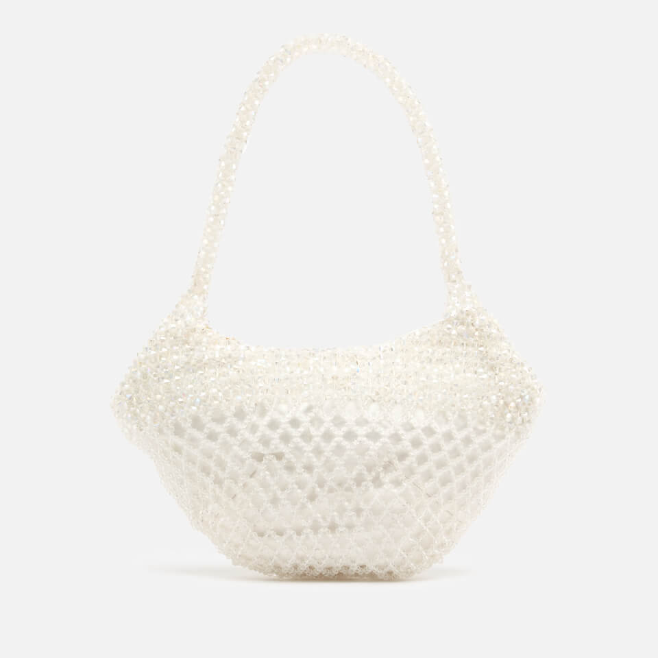 Shrimps Women s Aurel Embellished Bag Clear White