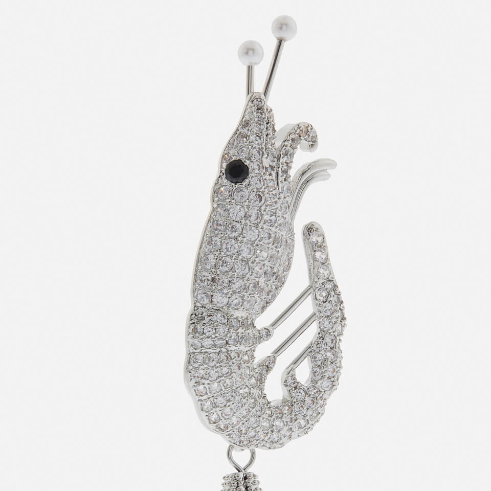 Shrimps Women's Shrimp Crystal Earrings - Cream & Silver