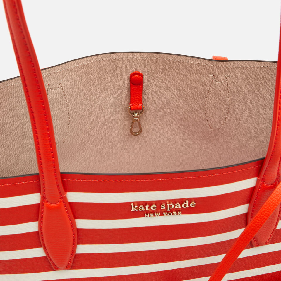 Kate Spade New York Women's All Day Sailing Stripe Tote Bag - Tamarillo Multi
